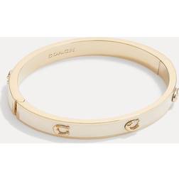 Coach Pegged Hinged Gold-Tone Bracelet