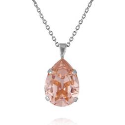 Caroline Svedbom Mini Drop Halskæde - Vintage Rose Rhodium