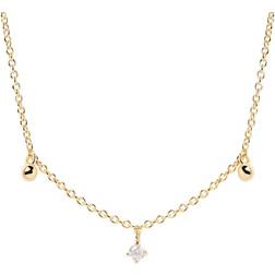 Pdpaola Collar CO01-491-U Love triangle circonita