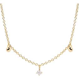 Pdpaola Gold Plated Love Triangle Necklace