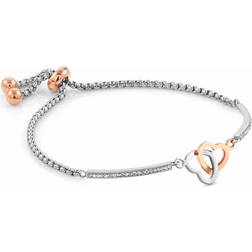 Nomination Milleluci Interlocking Hearts Bracelet - Rose Gold/Silver