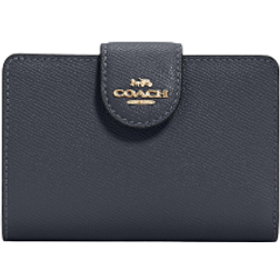 Coach Corner Zip Medium Wallet - Gold/Midnight