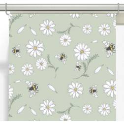 Arvidssons Textil Panelgardiner Blomstersurr Ljusgrön 2-pack