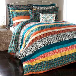 Lush Decor Bohemian Sängöverkast Turkos, Orange (233.7x228.6cm)