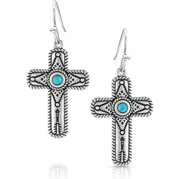 Montana Silversmiths Faith Cross Earrings, Turquoise