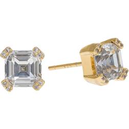 Kate Spade new york Dazzle Square Cubic Zirconia Stud Earrings in Gold Tone