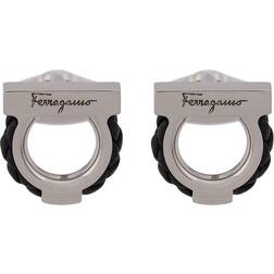 Ferragamo Salvatore Gancini Leather Rope Cufflinks