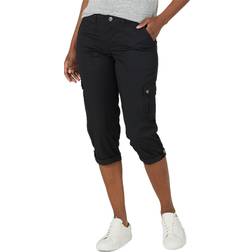 Lee Women's Ultra Lux Comfort Flex-to-go Cargo Capri Pant - Black