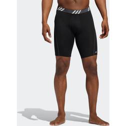 adidas Men's Sport Performance Mesh Long Boxer Brief Underwear - Black/Onix Grey