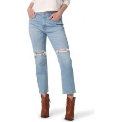 Wrangler Women's High-Rise Rodeo Straight Leg Crop Jeans - Rough Stream