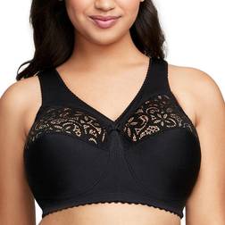 Glamorise MagicLift Cotton Support Wirefree Bra - Black