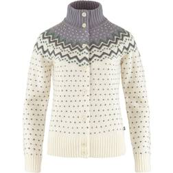 Fjällräven Dame Övik Knit Cardigan (WHITE (CHALK WHITE-FLINT GREY/113-055) (XXS)