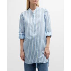 Toteme Striped Cotton And Silk Shirt - Beige