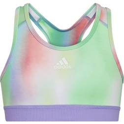 Adidas Girl's Allover Print Techfit Bra - Semi Mint Rush