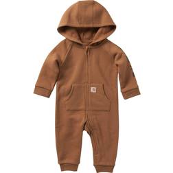 Carhartt Toddlers Long Sleeve Zip-Front Fleece Coveralls - Brown (CM8675-D15)