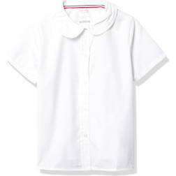 French Toast Short Sleeve Peter Pan Collar - White