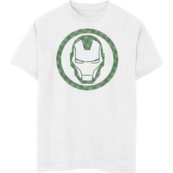 Marvel Boy's St. Patrick's Day Lucky Iron Man Mask Child T-Shirt White