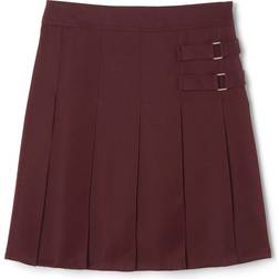 French Toast Girls' Two-Tab Pleated Scooter skirt, Burgundy, 14,Big Girls