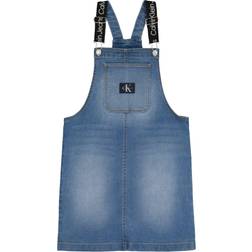 Calvin Klein Girls' Girls Monogram Logo Denim Skirtalls Blue