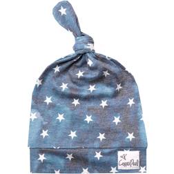 Copper Pearl Baby Beanie Hat Top Knot Stretchy Soft Patriot -