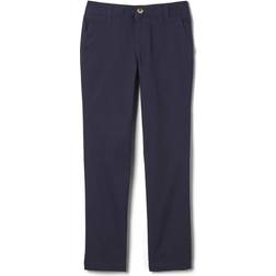 French Toast Big Girls Stretch Twill Straight Leg Pant, Navy