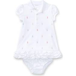 Ralph Lauren Baby Ruffled Polo Dress & Bloomer (Infant)