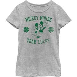 Disney Team Lucky Girl's Crew T-shirt Atletic Heather - Athletic Heather
