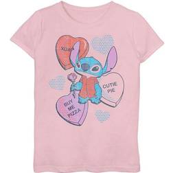 Disney Flickor Hjärta Pizza T-shirt - Ljusrosa