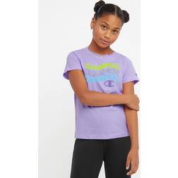 Champion Girls 7-16 Graphic Tee, Girl's, Medium, Med Purple