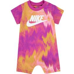 Nike Baby Girl Printed Club Romper, Girl's, Newborn, Light Pink