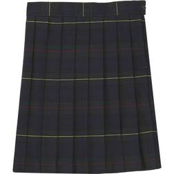 French Toast Girls Size' Pleated Skirt, Green Plaid, Plus