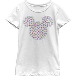 Disney Candy Ears Girl's Solid Crew Tee - Vit