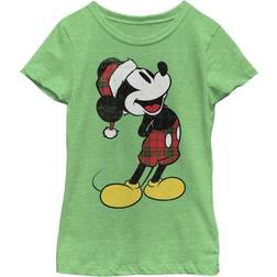 Disney Girls 7-16 Mickey Mouse Christmas Outfit Tee, Girl's, Medium, Green
