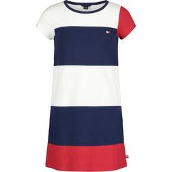 Tommy Hilfiger Kid's Short Sleeve Flag Classic Logo Crewneck T-shirt Dress - Flag Blue