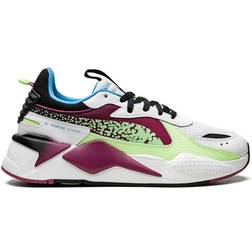 Puma Mens RS-X Mens Running Shoes White/Green/Fuchsia 12.0