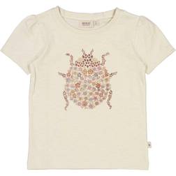 Wheat T-Shirt SS, Ladybug flower/Chalk