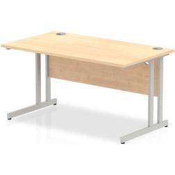 Impulse Dynamic Rectangular Straight Maple Cantilever Frame Writing Desk