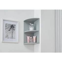 GFW Corner Bathroom Groove Wall Shelf