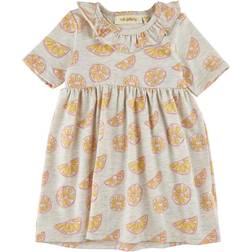 Soft Gallery Light Grey Melange Oranges Jenni Dress mo mo