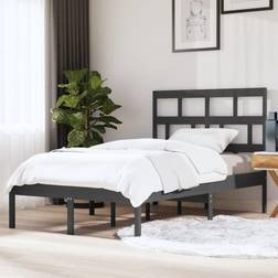 vidaXL Estructura De Cama Madera Gris 120x200 cm