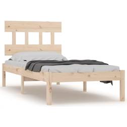 vidaXL 90x200 massivt Sengeramme