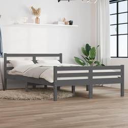 vidaXL 120x200 massivt Sengeramme