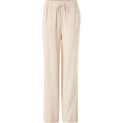 Selected Linneblandning Byxor Beige