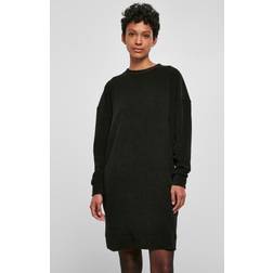 Urban Classics Ladies Velvet Rib Crew Dress Kort klänning Dam svart