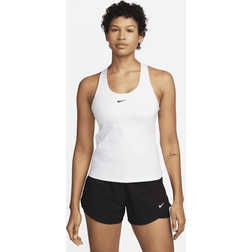 Nike Swoosh-sports-bh-tanktop med støtte og indlæg til kvinder hvid