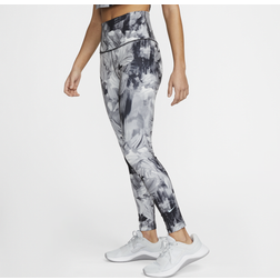 Nike One Allover Print 7/8 Leggings Black/Ocean Bliss