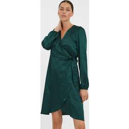 Vero Moda Sabi LS Wrap Dress Pine Grove