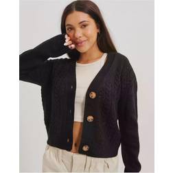 Vila Knit Detail Cardigan - Black