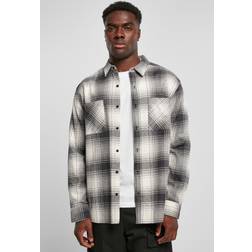 Urban Classics Mock Check Shirt Longsleeve Herr beige svart