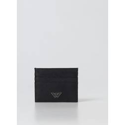 Emporio Armani Luksus Læder Kortholder Pung - Sort